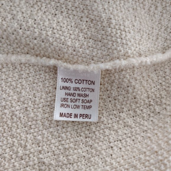 Vintage Y2K Wandering Sage Eco Friendly Cream Duster Cardigan Sweater - Picture 10 of 11